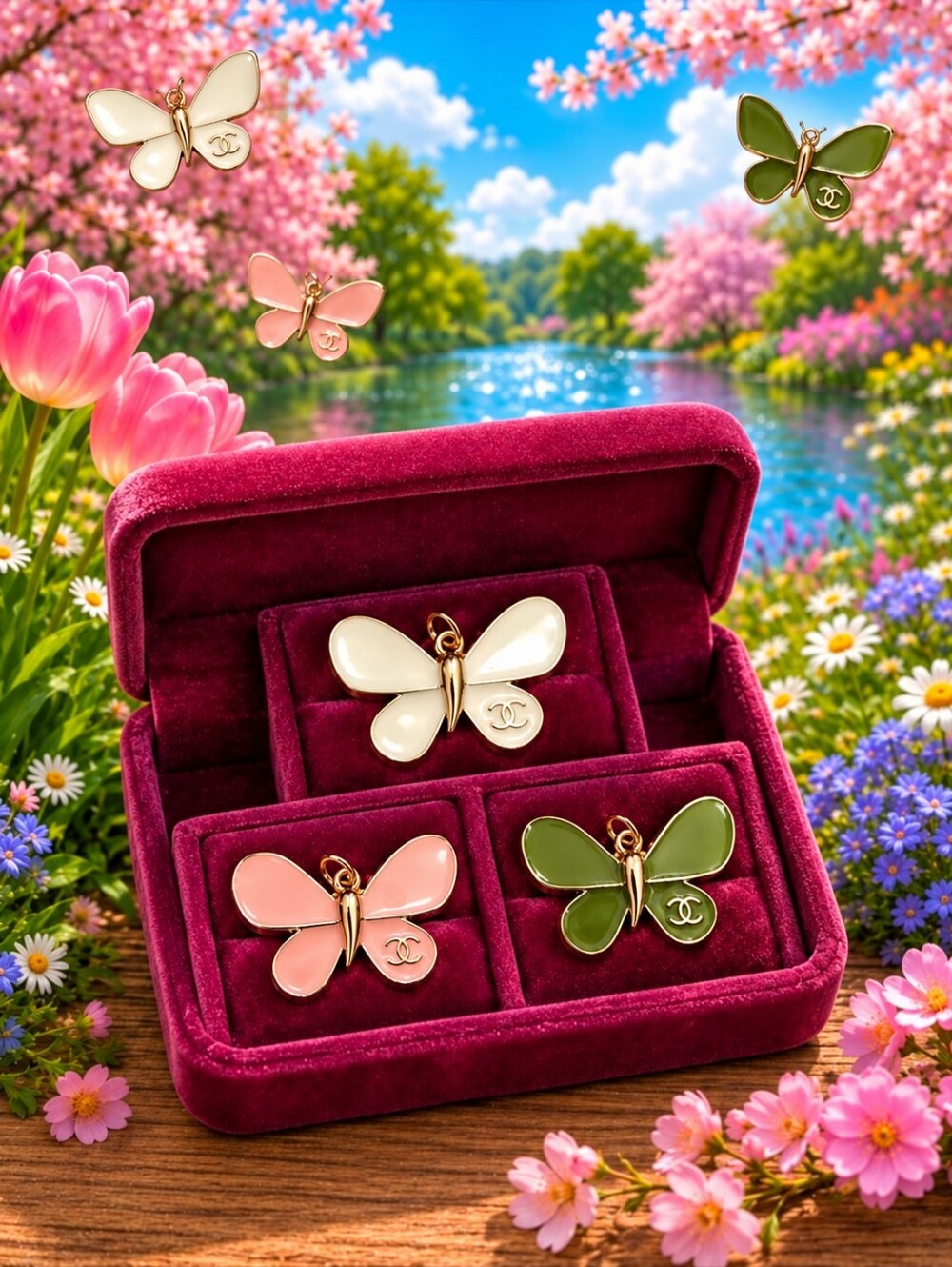 CC Buterfly Zipper Pulls/Charms Bundle (Stamped)